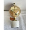 Globe NWT Glass Globe On Marble Alabaster Stand Mirrored Gold