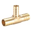 uxcell Tee Brass Barb Fitting Reducer 3 Way, Fit Hose