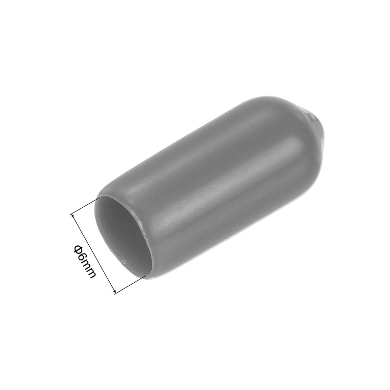 sourcing map 100pcs Rubber End Caps 6mm(1/4") ID Vinyl PVC