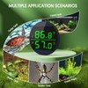 QZQ Reptile Tank Thermometer Hygrometer, LED Digital Reptile Thermometer and