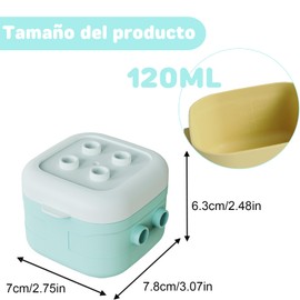 Contenedores de Alimentos para Bebés,Contenedores Apilables de Almacenamiento de Alimentos,Atrapador de Aperitivos de 127 ml,para Microondas y Lavavajillas (3)