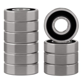 XIKE 609-2RS Sealed Ball Bearings 9x24x7mm Bearing Steel｜Pre-Lubricated｜Double Rubber Seals｜609RS Miniature Deep Groove Ball Bearing, Pack of 10.