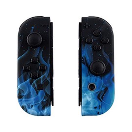 MODDEDZONE Blue Fire Switch Custom Joy-Con's Controllers Unique Design