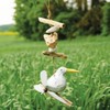 IMAGO Wind Chime Seagull with Propeller, Maritime Garden Decoration Mobile