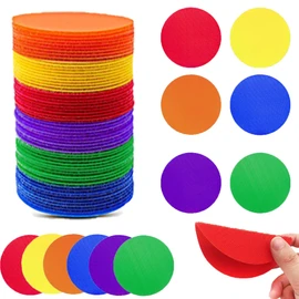 AUXIN 48PCS Carpet Spot Markers, Multicolor Round Floor Spot Sit Stickers for Classroom Kindergarten Decoration Teacher Supplies, Circle Sitting Dots