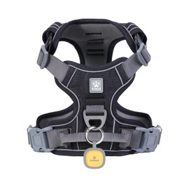 Pawaii No Pull Dog Harness with Pet ID Tag,Reflective Strips No Choke Front O Ring Breathable Mesh Adjustable Soft Padded Pet Vest with Easy Control Handle for Medium Dogs