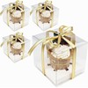 YankMooM Individual Cupcake Boxes,20 Pcs Clear Cupcake Display Boxes with