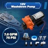 TWERE 12V Pump,7.0GPM,75Psi Diaphragm Water Pump,5 Chamber Self-Priming RV Water
