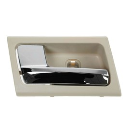 TRQ Left Interior Door Handle Chrome & Camel Tan Drivers Side Compatible with 2006-2011 Ford Crown Victoria Mercury Grand Marquis