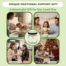 DEARMINE 60 Positive Pickle Cards Jar for Daughter with Affirmation Cards, Daughters Birthday Gift Ideas from Mom, Dad, Daughter Gifts, Unique Birthday Gifts for Daughter in Law