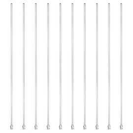 PATIKIL 10Ga x 12 Inch Stainless Steel Dispensing Needle Tips, 10Pcs Metal Glue Needle Tube Blunt Tips Luer Lock for Thick Glue Ink Lab, Silver