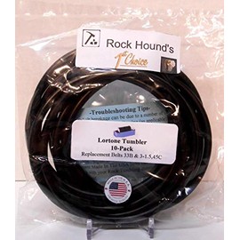 Rockhound's First Choice Replacement Drive Belts for Lortone 33B, 3-1.5, 45C Rock Tumbler- 10 Pack (B1000-342)