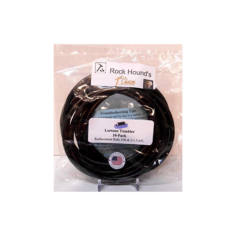 Rockhound's First Choice Replacement Drive Belts for Lortone 33B, 3-1.5,