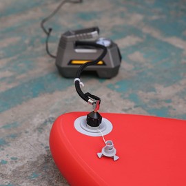 HEYTUR Inflatable Boat SUP Pump Adaptor Standard Schrader Conventional Air Pump Air Valve Adapter Spoke Plate Attachment(Black*2)