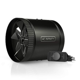 AC Infinity RAXIAL S8, Inline Booster Duct Fan 8” with Speed Controller - Low Noise Inline HVAC Blower Can Fan for Basements, Bathrooms, Kitchens, Workshops