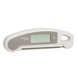 TFA Dostmann Küchenthermometer Thermo Jack Gourmet, 30.1060.02, für BBQ oder Fleischthermometer, Einstichthermometer, schnelle Messung, mit Hold/Min/Max Funktion, Kerntemperatur, abwaschbar, weiß