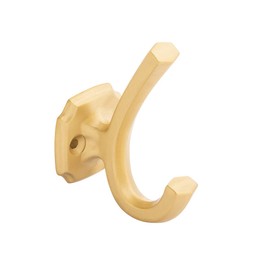 Hickory Hardware H077870BGB-5B Veranda Collection Hook 1 Inch Center to Center Brushed Golden Brass Finish (5-Pack)