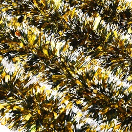 EBOOT 32.8 Feet Christmas Tinsel Garland Thick Shiny Garland Glittering Christmas Tree Hanging Decoration for Christmas Party Indoor and Outdoor Decorations (Gold)