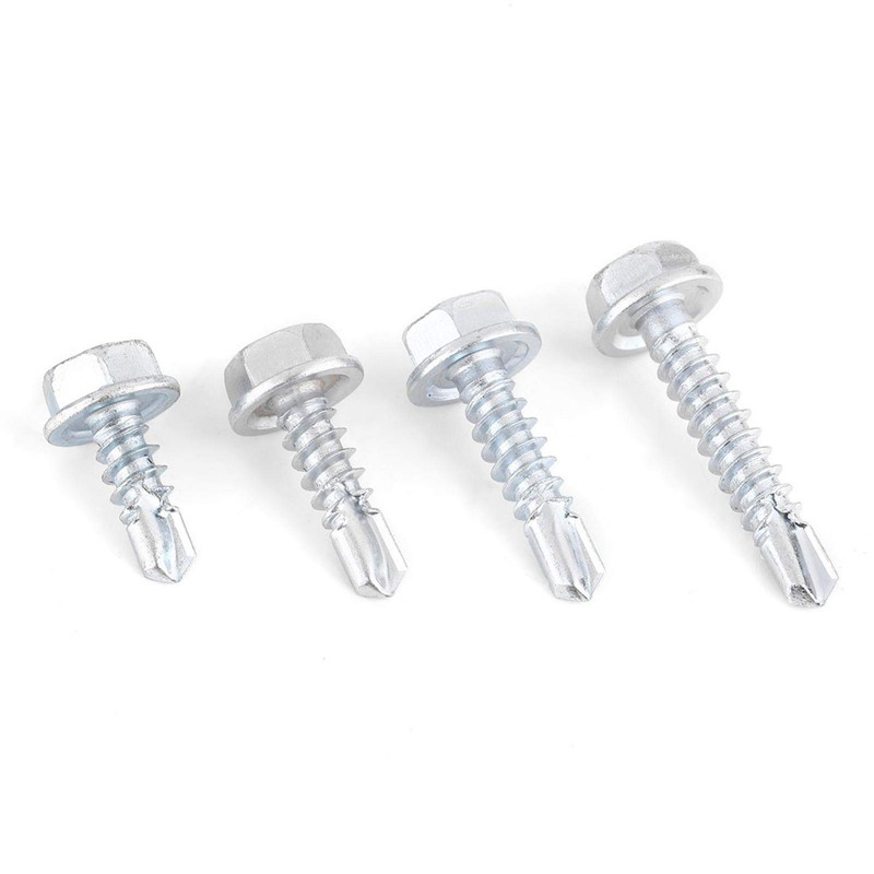 200pcs Self Tapping Screw, Metal Self Tapping Drill Screws Assortment