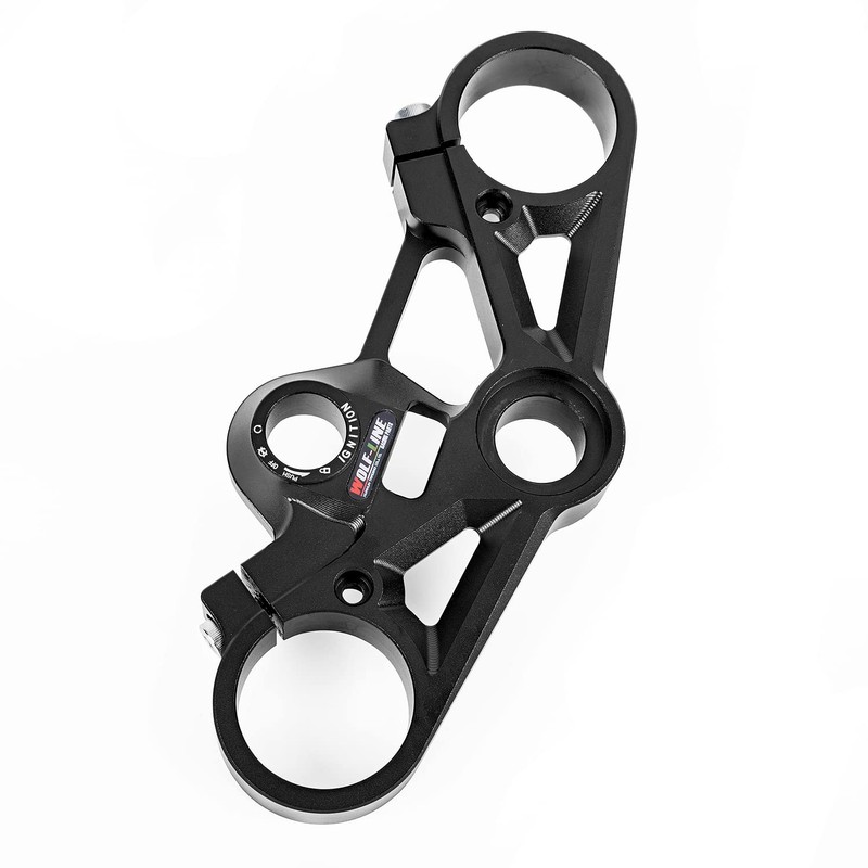 Lorababer Motorcycle Aluminum Top Triple Clamp Handlebar Assembly Regulator Front