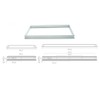 LUXRITE 2x4FT LED Panel Flange Kit, Aluminium Frame, Fits with