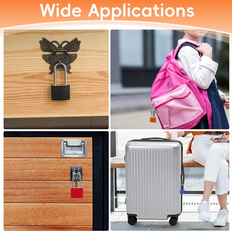 8 Pack Suitcase Locks with Keys, Small Travel Luggage Suitcase