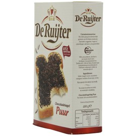 Deruyter Chocoadehagel Puur (Dark Chocolate Sprinkles), 14-Ounces Boxes (Pack of 3)