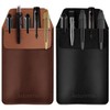 Aidunmis Pocket Protector, 2 Pieces PU Leather Pocket Pen Holder