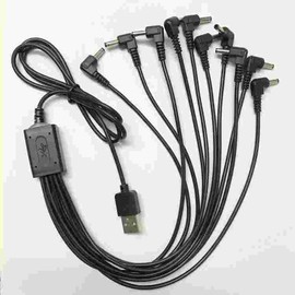 Guitar Pedal Power Supply, 10 Isolated DC9V Outputs, USB 5V Input, Portable for Effect Pedal Board