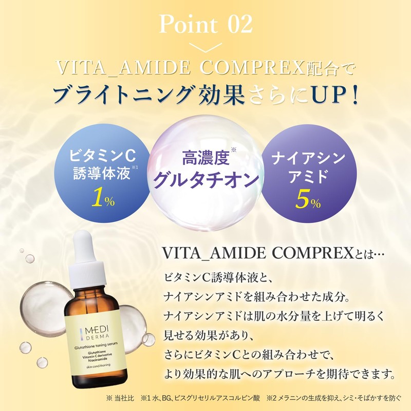 Medderma Glutathione Toning Serum, 1.0 fl oz (30 ml), High
