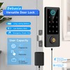 BEBASIA Fingerprint Door Lock for Front Door with Handle Set,
