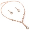 topwholesalejewel Juego de joyas de boda chapado en oro rosa,