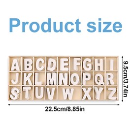 VYIBPDY 156 Pieces (1 Set) Wooden Letters Uppercase Letters A-Z 3 cm, Wooden Letters for Crafts, DIY, Wedding Party, Home Decoration, Displays, Colourful