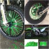 JFG RACING 72 Pcs Green Motorcycle Spoke Covers Guards For