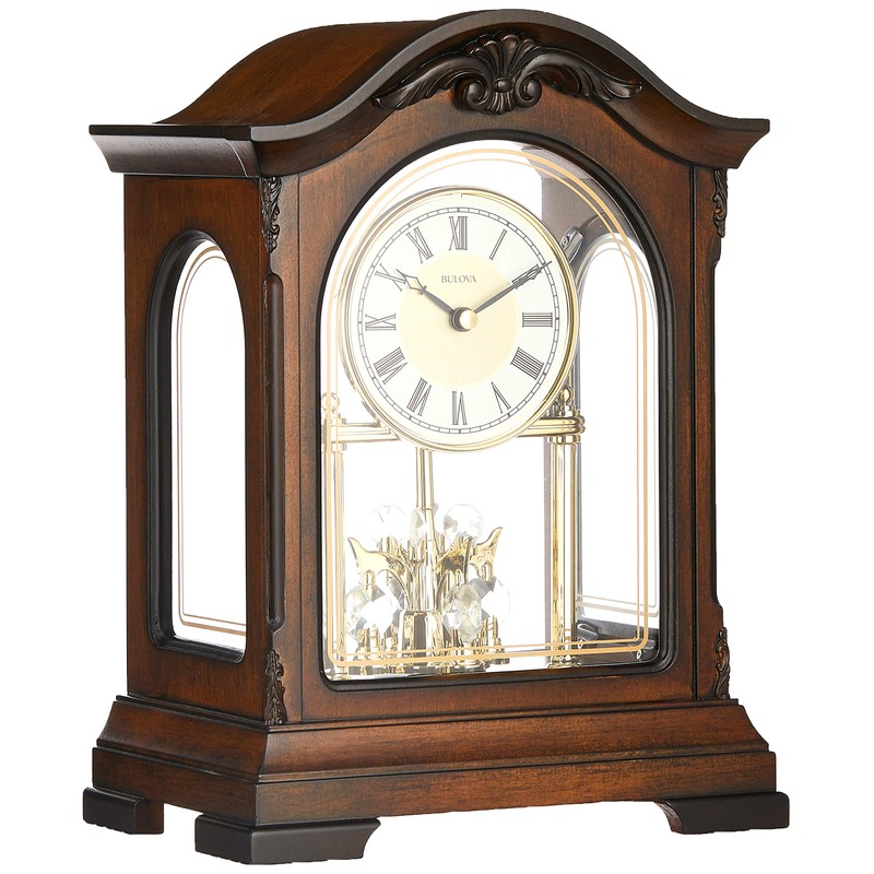 Bulova B1845 Durant Chiming Clock, Walnut