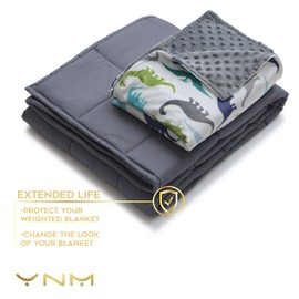 YnM Minky Duvet Cover for Weighted Blankets (Dinosaur, 41''x60'')