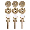 12Pcs Trumpet Accessories Metal Upper and Lower Covers Buttons Connecting