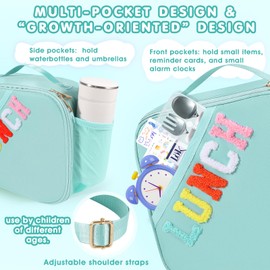 Nsrzua Lunch Bag Kids,Insulated Lunch Bag With Adjustable Shoulder Strap,Reusable Lunch Bag for Kids, Girls,Boys, lunch Bag Women,Preppy Lunch Box for School,Travel, Picnic (blue)