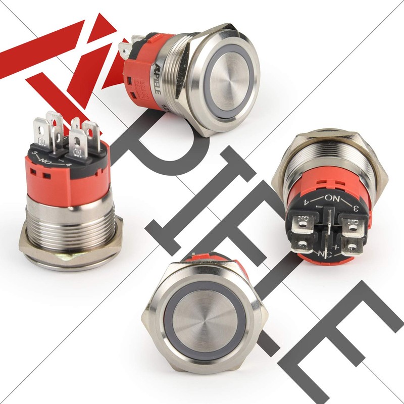 APIELE 22 mm locking pressure switch 12 V DC 10