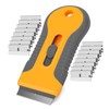 Razor Blade Scraper Tool with 15pcs Extra Blades, Multi-Surface Glass