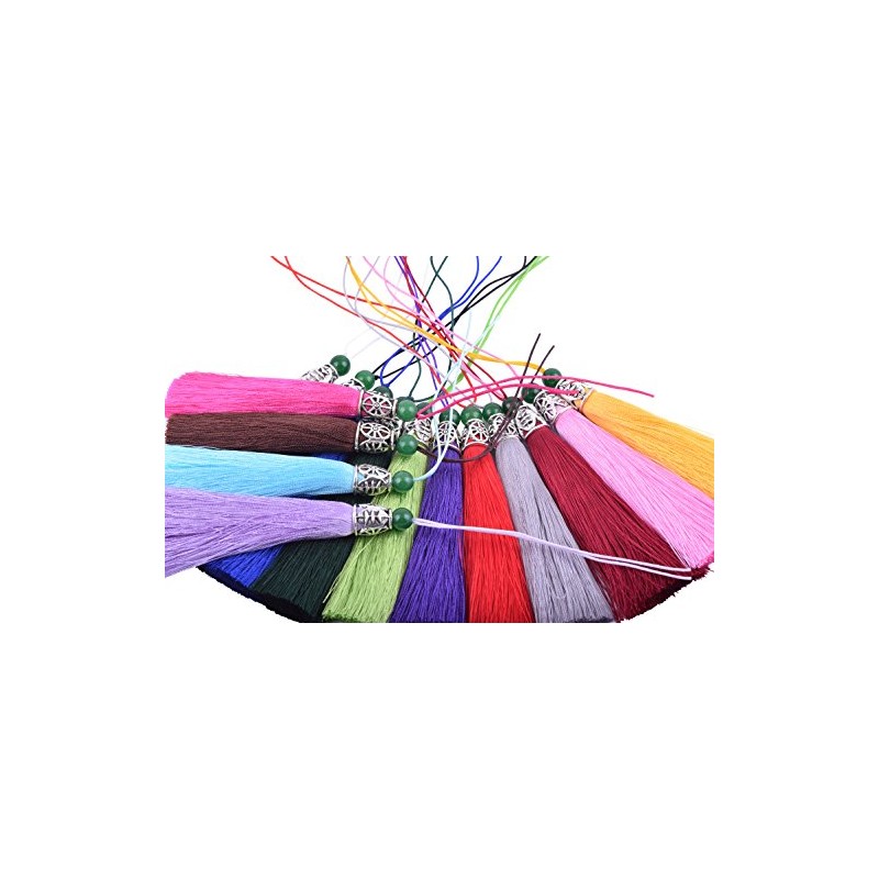 16 Colors Choice -10pcs 3.6''(9.0cm) Soft Silk Tassels for Jewelry
