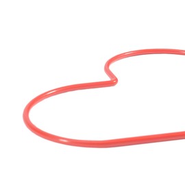 Vaessen Creative Metal Ring Diameter 15 cm x 3 mm Heart for Crafts - Red Wire Circle and Decorative Wreath Made of Metal for Dried Flower Wreath, Macrame, Dream Catcher, Mobile Crafts and Wall