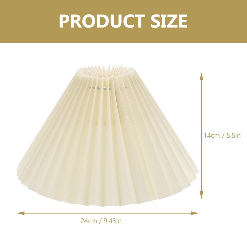 Hemobllo Pleated Lampshade, Small Lampshades, Fabric Lampshade, Table Lampshades for