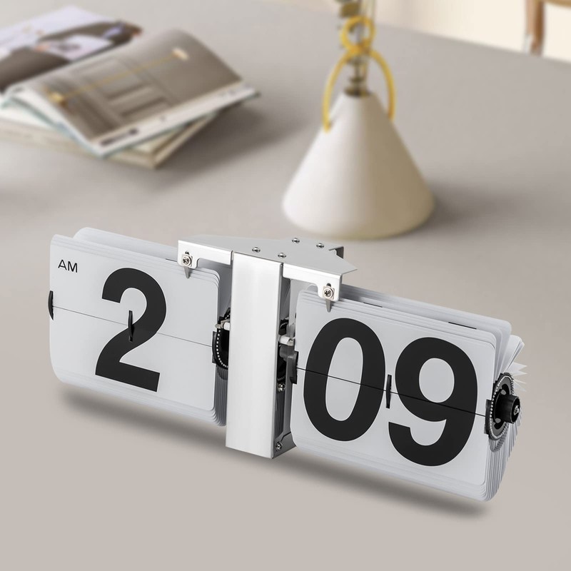 CeRaBuRET Flip Clock with High Accuracy, Retro Style Flip Desk