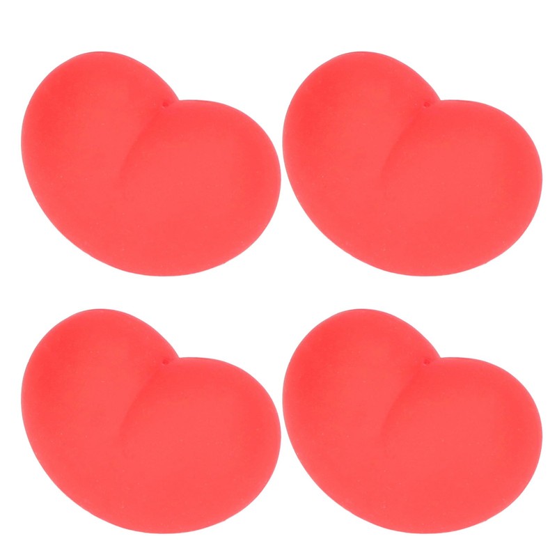 12 Pcs Heart Stress Toy Elastic Soft Simulation Rubber Red