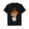Tiger Baseball Ball Animal Cartoon Character T-Shirt