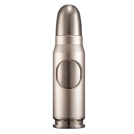 Unbranded Bullet Shaped Windproof Torch Refillable Butane Lighters - Silver