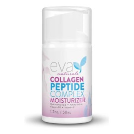 Crema Hidratante Facial Eva Naturals con Péptidos y Colágeno Antiarrugas