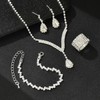 Colourful Fruit Silver Jewellery Set 5-Piece Bridal Wedding Jewellery Set