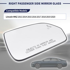 Magimaker Right Passenger Side Mirror Glass w/Heated & Blind Spot Compatible with Lincoln MKZ 2013 2014 2015 2016 2017 2018 2019 2020